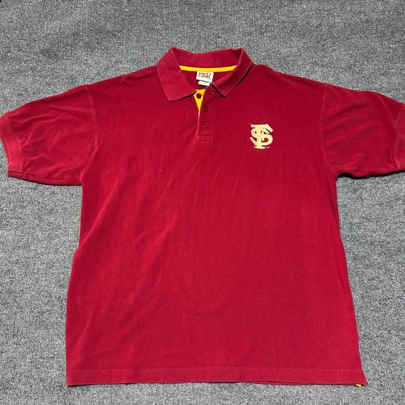 Red Oak Sportswear Other - Red Oak Florida State Seminoles Mens Large Red Polo Shirt NCAA FSU Pique Cotton